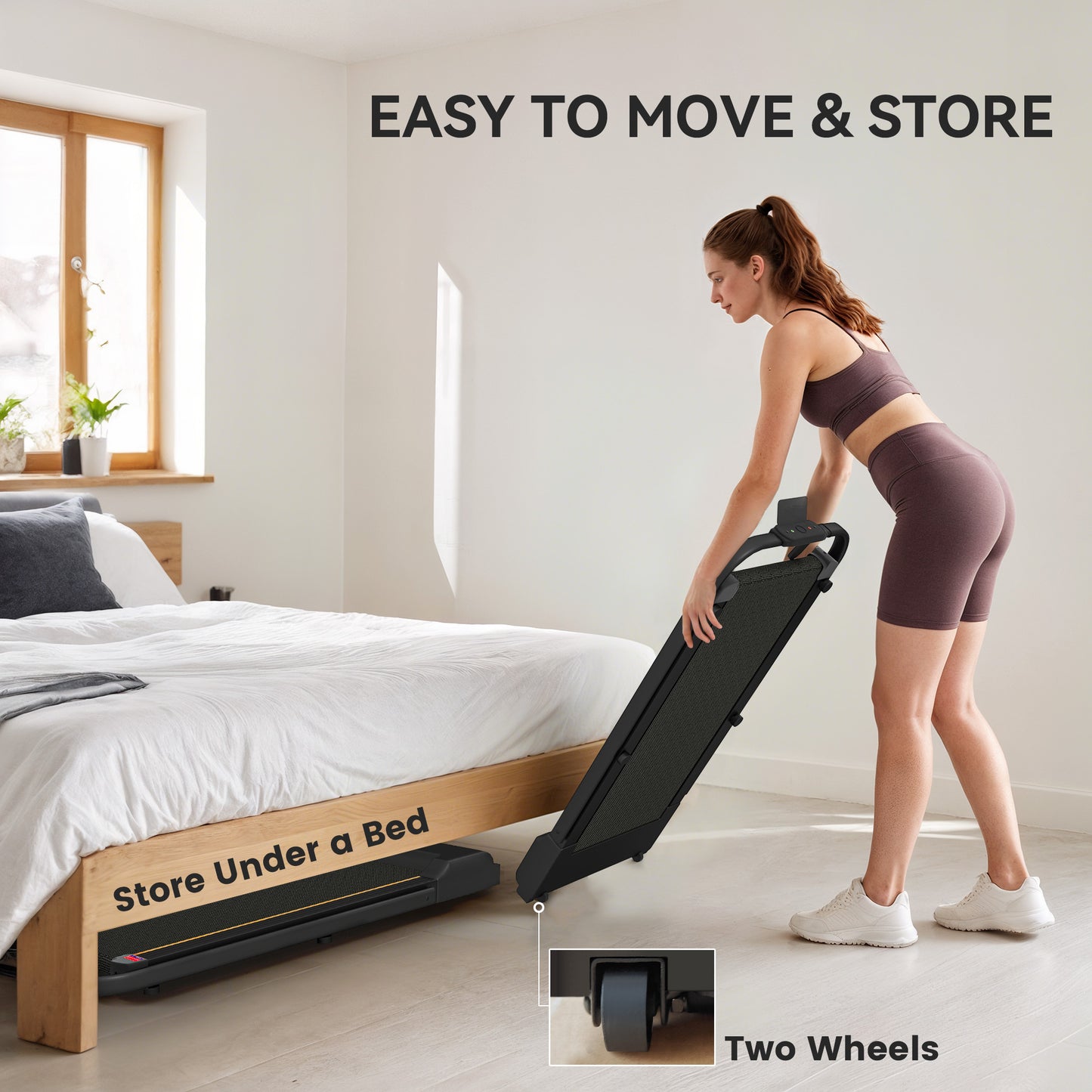 SPORTNOW 2.5HP Walking Pad, 1-6km/h Folding Treadmill with Remote Control and LED Display for Home Gym Office, Orange