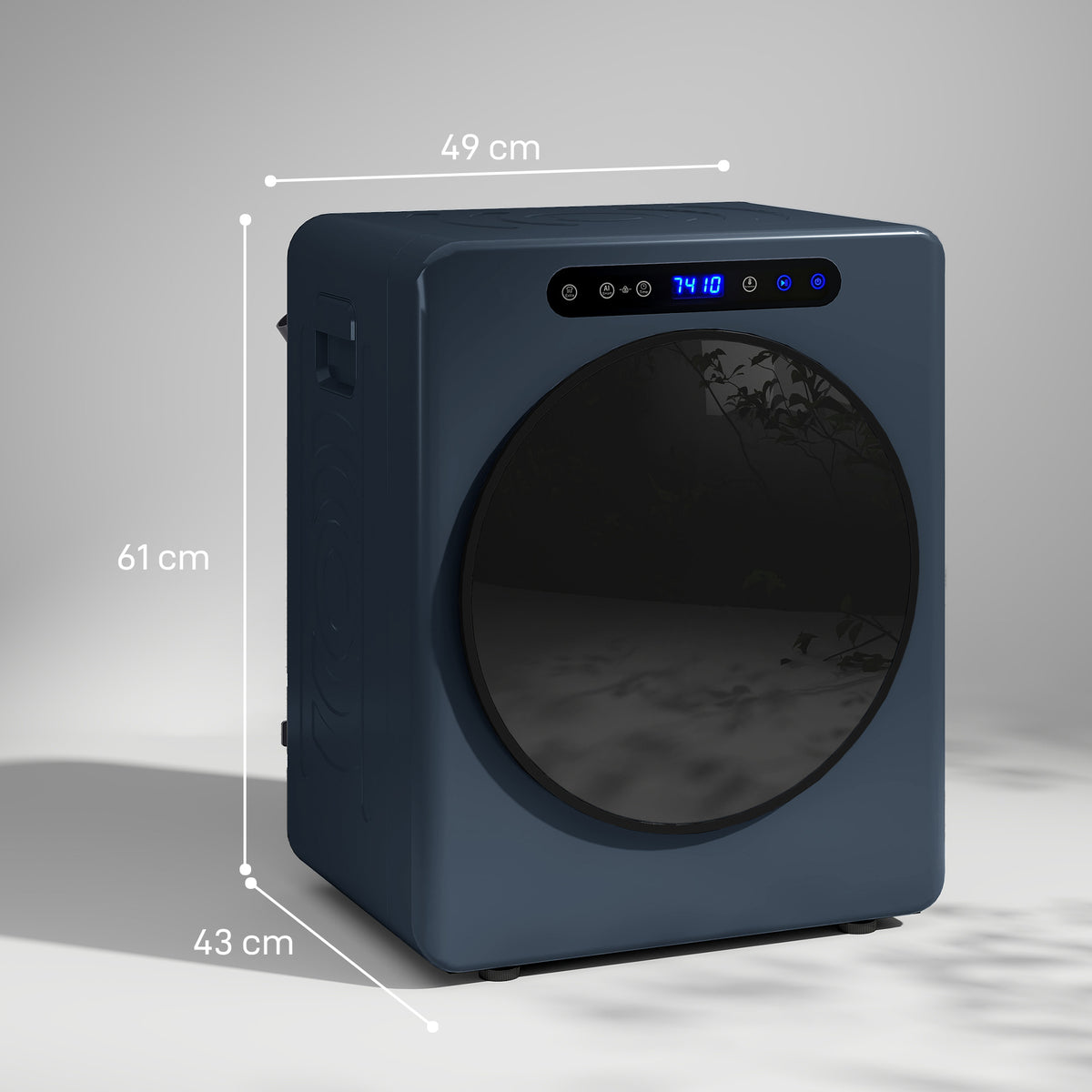 HOMCOM 5 kg Compact 40-60℃ Tumble Dryer Blue