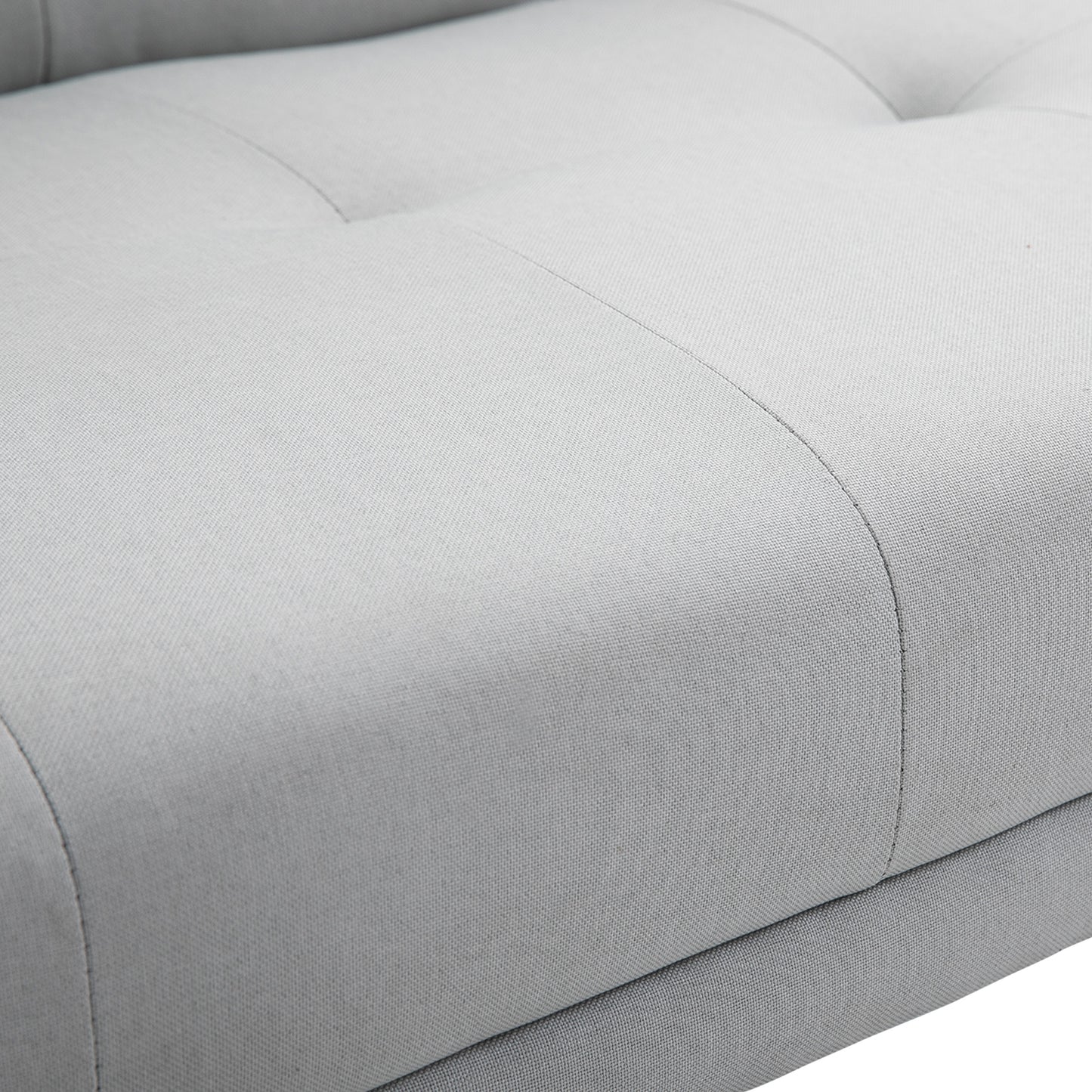 HOMCOM Fabric Click Clack Sofa Bed with 2 Cup Holders, Convertible Futon Settee, Futon Recliner Lounge for Living Room, Spare Room, Bedroom, Grey