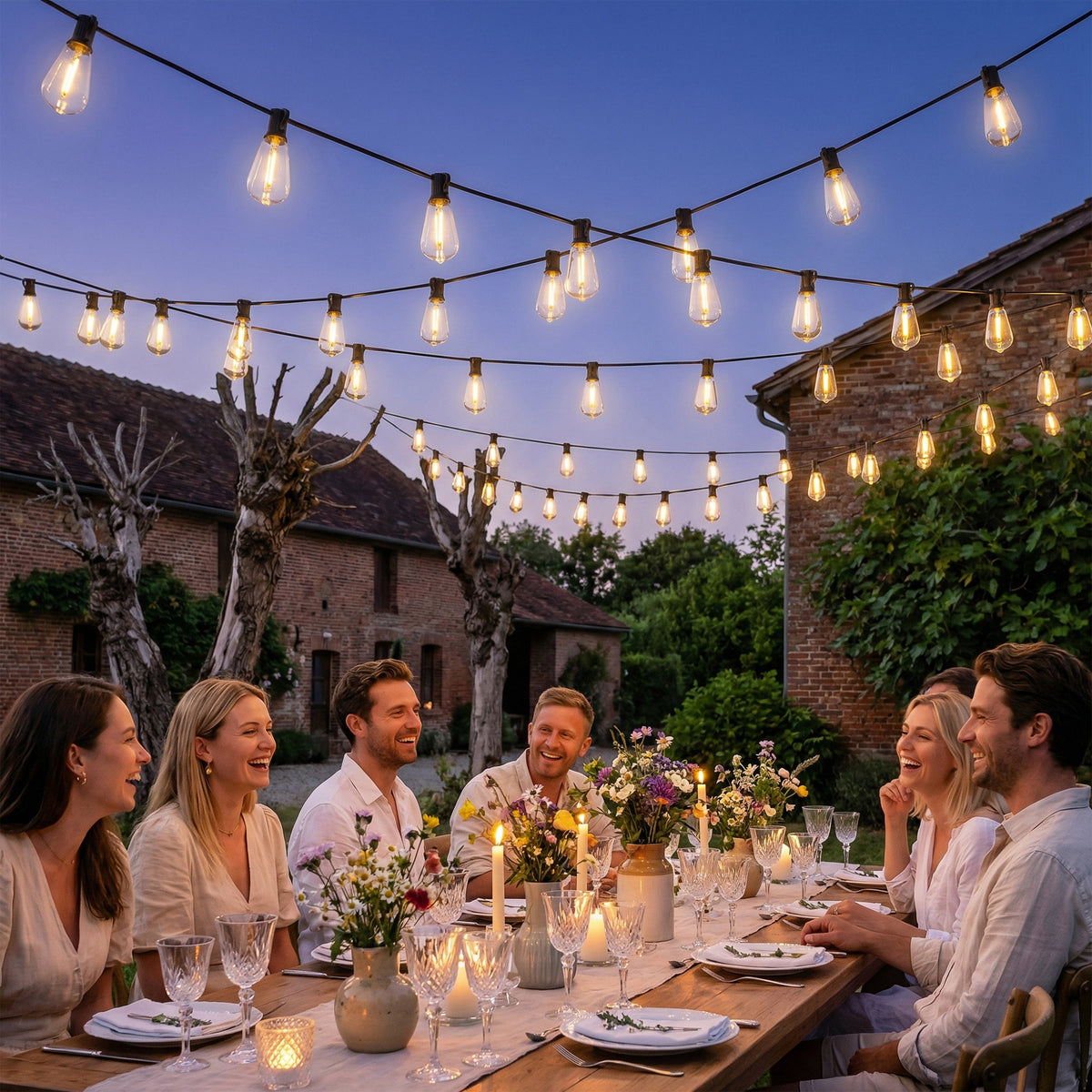 HOMCOM Curtain Lights Connectable Fairy Curtain Lights Plug-in IP44 Waterproof/18 m/Warm White