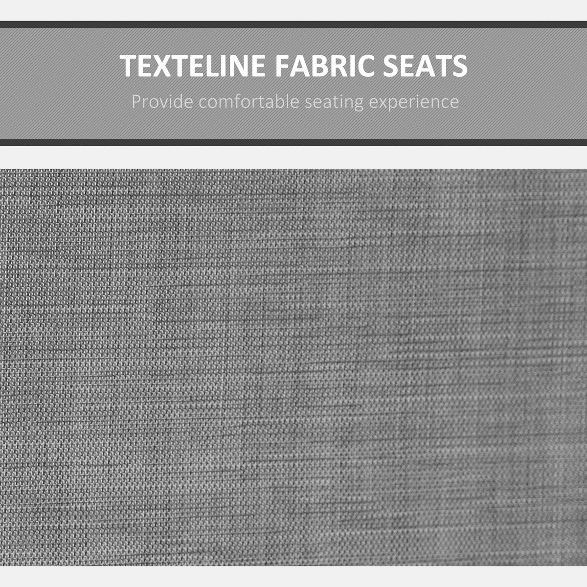 Outsunny swing seat fabric close-up in charcoal gray Texteline