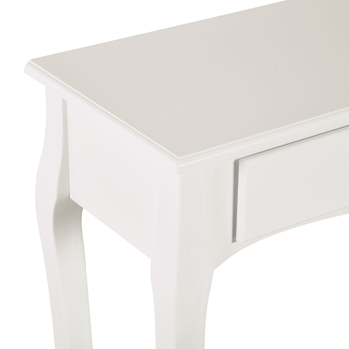 HOMCOM Console Table Modern Sofa Side Desk with Storage Shelves Drawers for Living Room Entryway Bedroom Ivory White