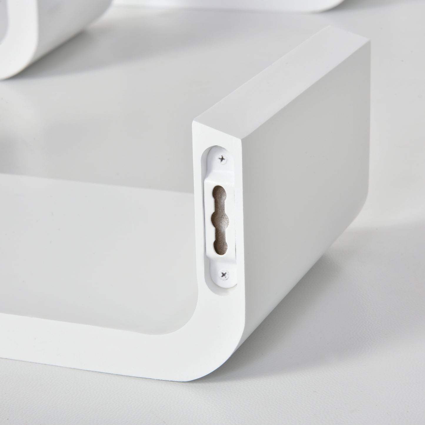 HOMCOM Floating Shelves, Set of 3 Wall Shelf, Shelves for Wall Invisible Mounting, Bedroom Living Room, White