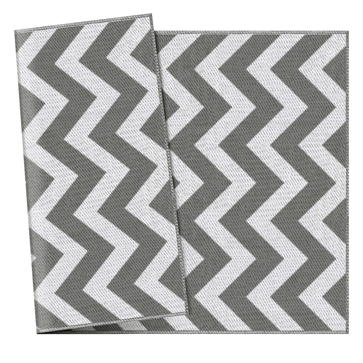 Outsunny Outdoor Rug Reversible Mat Plastic Straw Rug Portable RV Camping Mat for Garden Deck Picnic Indoor, 121 x 182 cm (4 x 6 ft), Light Grey & White