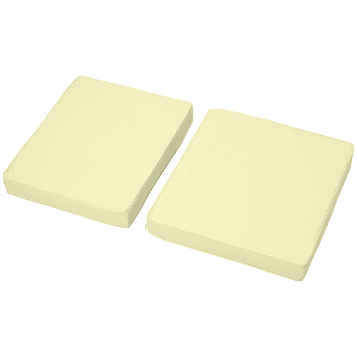 Outsunny 2-Piece Garden Seat and Back Cushion Set, Replacement Cushions for Outdoor Furniture with Seat Cushion and Back Cushion, Cream White