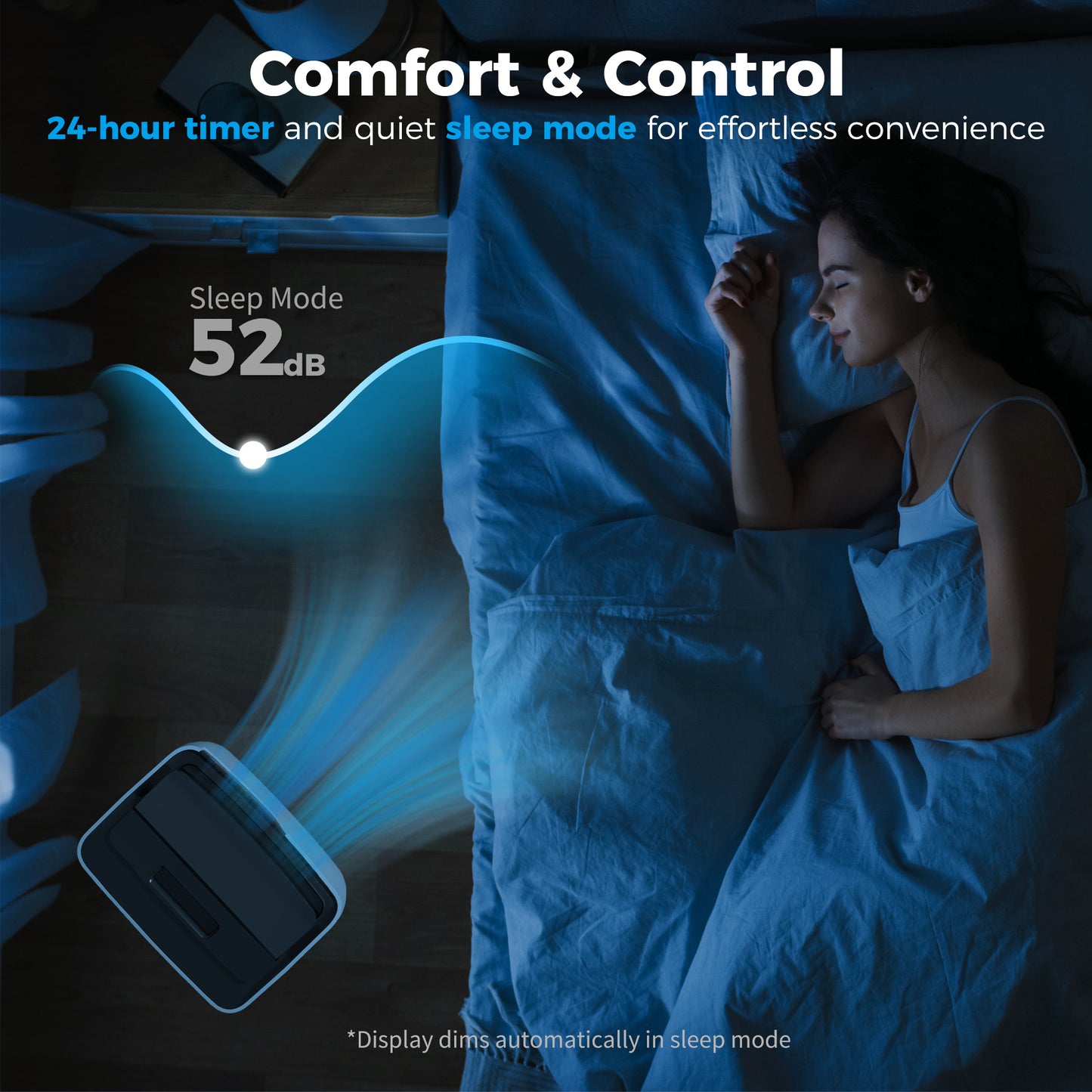 HOMCOM Portable Air Conditioner 14000 BTU, 4-in-1 AC Unit with Cool, Dehumidifier, Fan, Sleep Mode, WiFi Voice Remote Control