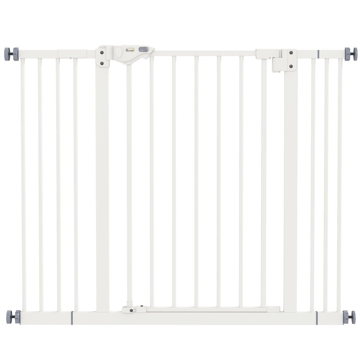 Photo of PawHut Adjustable Safety Gate w/ Two Extensions, Four Adjustable Screws, White in White colour on a white background