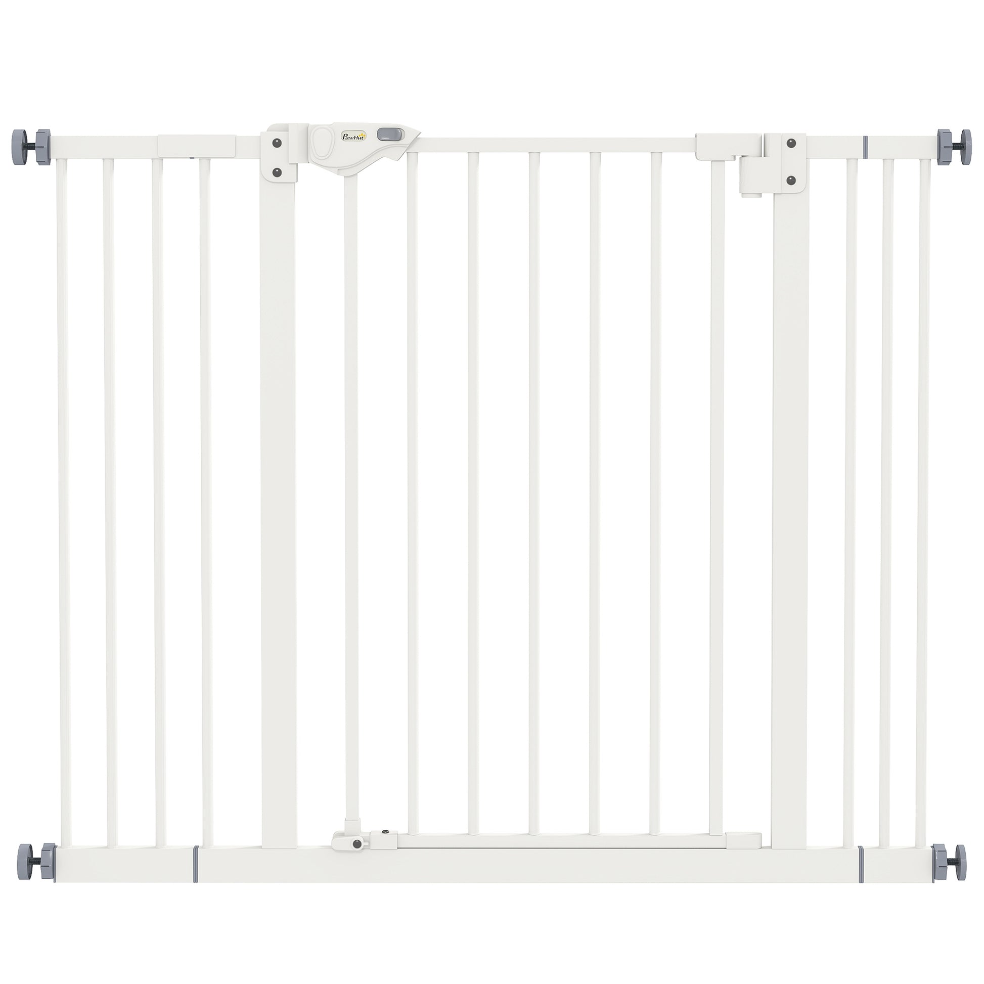 Photo of PawHut Adjustable Safety Gate w/ Two Extensions, Four Adjustable Screws, White in White colour on a white background