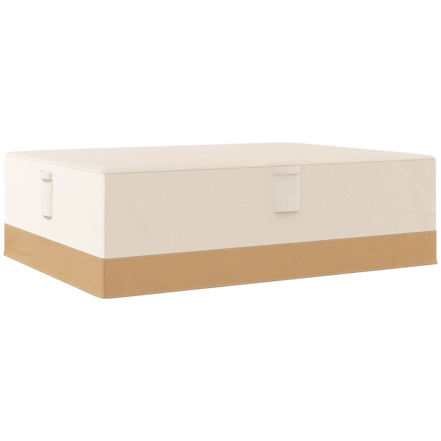 Photo of Outsunny Garden Furniture Covers Waterproof, 600D Oxford Outdoor Furniture Cover with 4 Air Vents, 275 x 208 x 78 cm, Beige in Beige colour on a white background