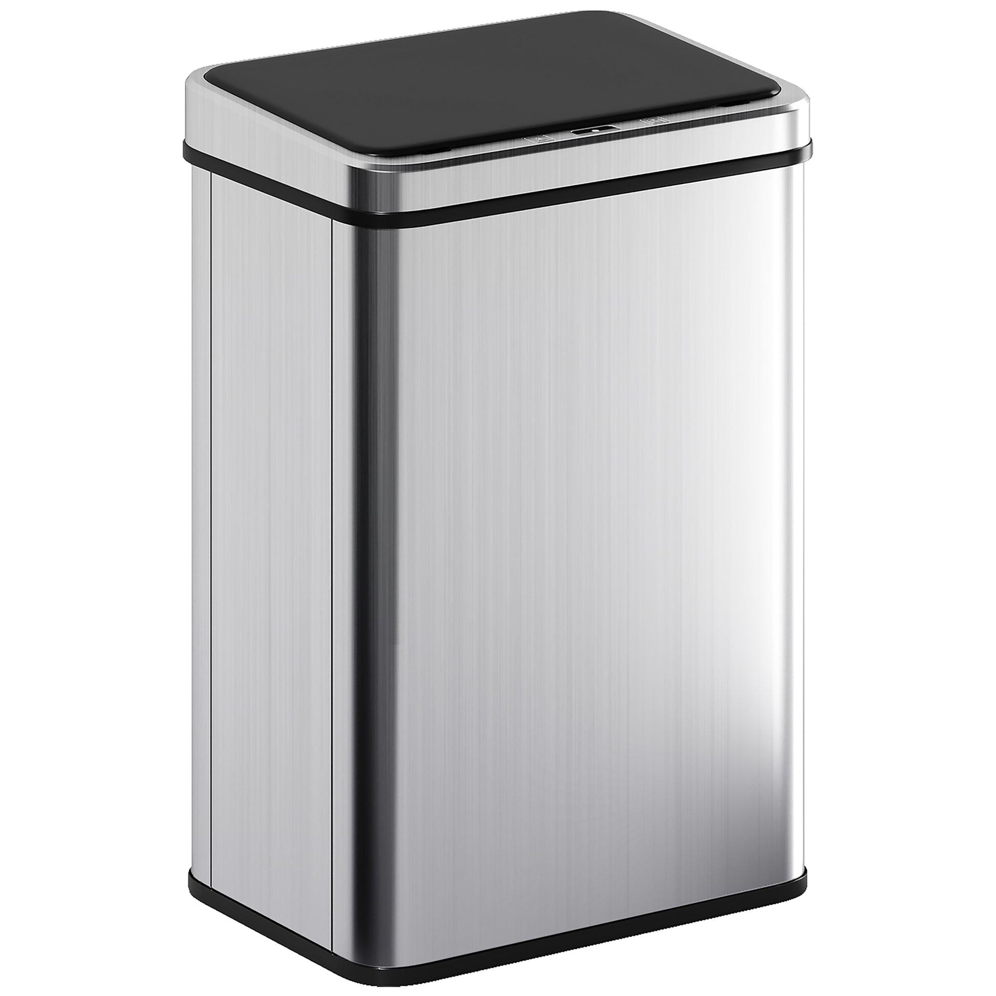 Photo of HOMCOM 50L Sensor Bin with Soft-Close Lid, Stainless Steel Automatic Touchless Motion Sensor Kitchen Bin, Silver Tone in Tone colour on a white background