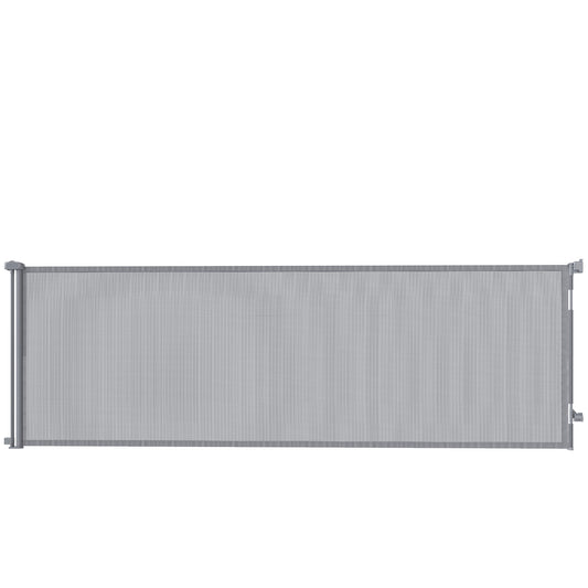 Photo of PawHut Retractable Dog Gate, Extends to 300 cm Wide & 104 cm Tall, Mesh Pet Gate Single Hand Operation, for Stairs Doorways in Doorways colour on a white background