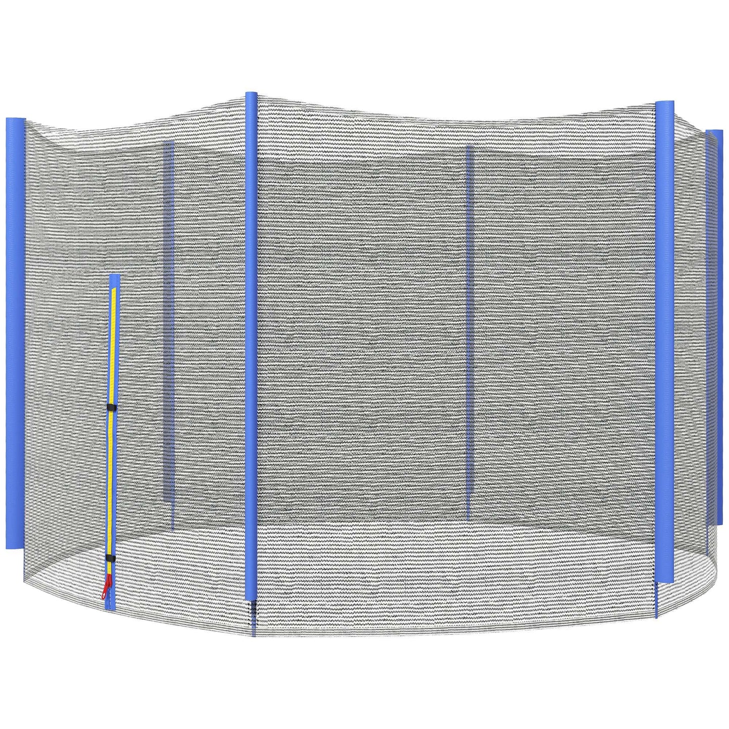 Photo of SPORTNOW 8ft Trampoline Net Replacement with 6 Plastic Pole Covers, Weather-Resistant Trampoline Netting Replacement with Zipped Entrance, Poles Not Included, Blue in Blue colour on a white background