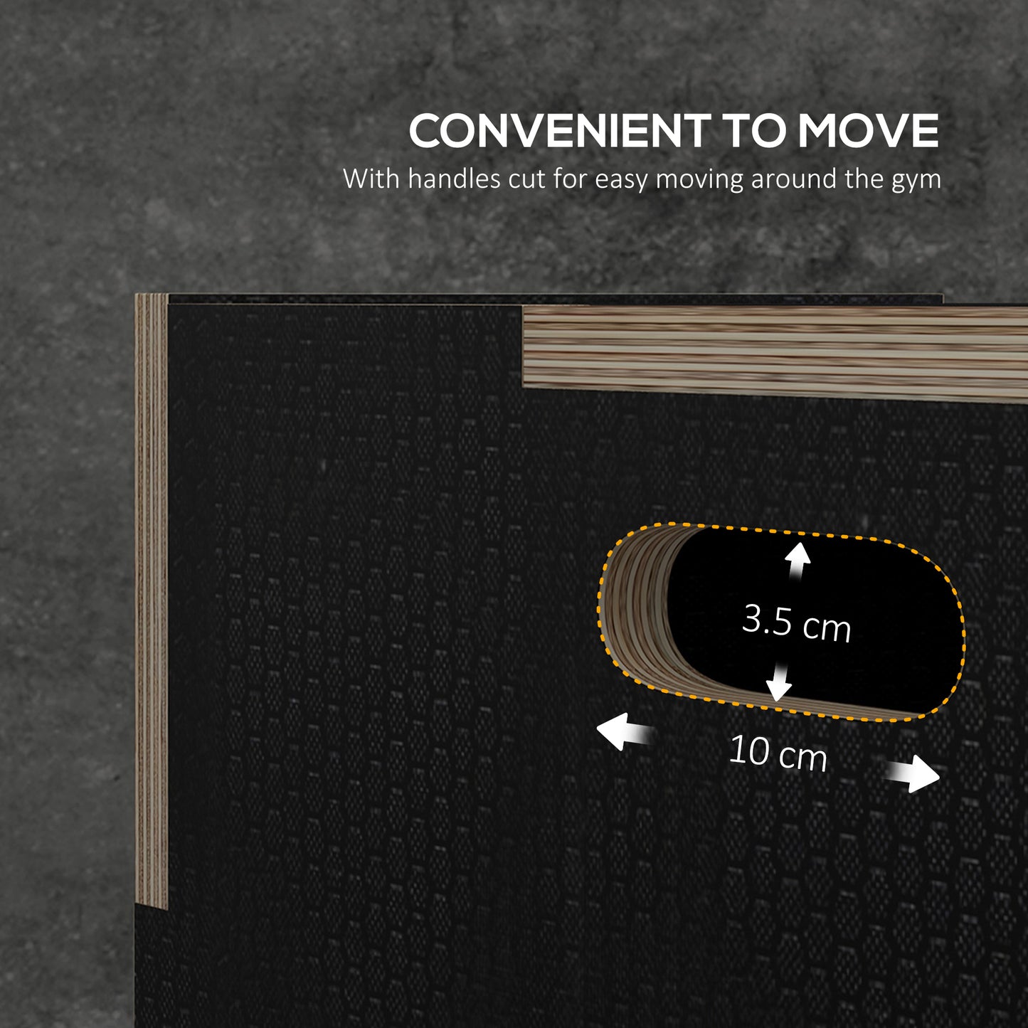 SPORTNOW Multi-Faceted Jump Box, Wooden Step Up Box, for Home, Gym, Exercise, Black