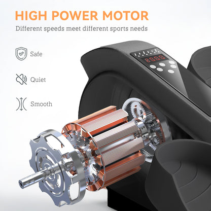 Elliptical exerciser with exposed motor components