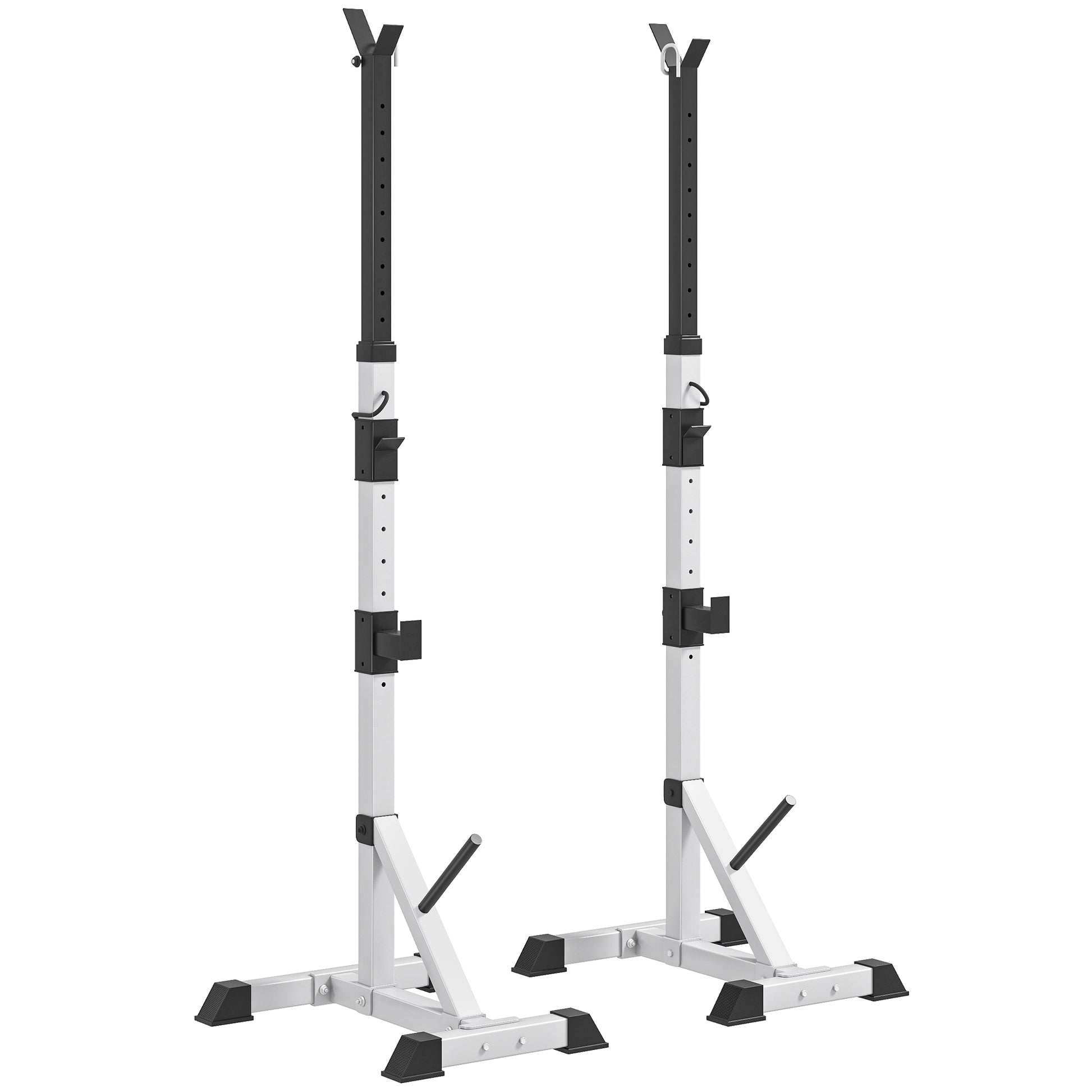 Photo of HOMCOM Weights Bar Barbell Rack Squat Stand Adjustable Portable Weight Lifting Max Load 200kg, Suitable For Home Gym Training Work Out in Out colour on a white background