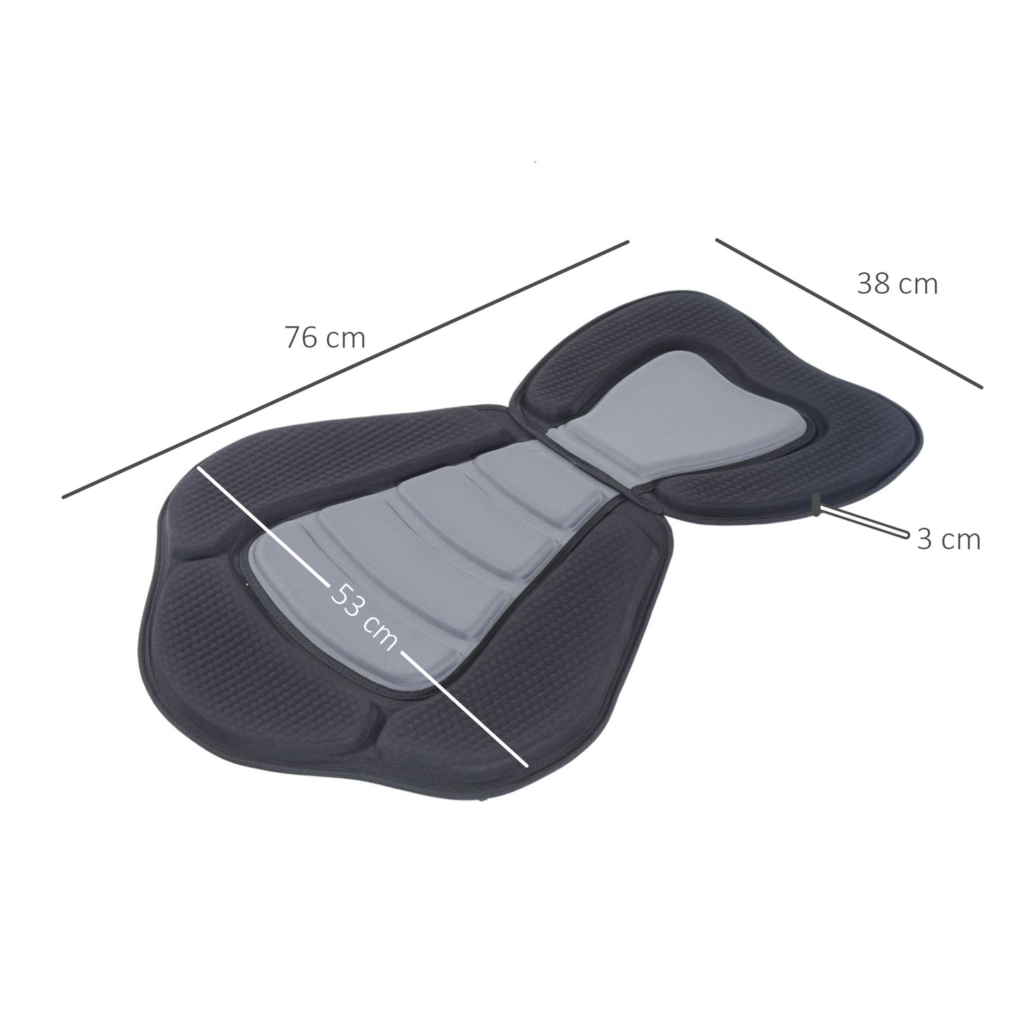 HOMCOM Paddle Board Seat, Detachable Kayak Seat with Padded High Backrest, Sit On Top Design, for Canoe Rafting Sports