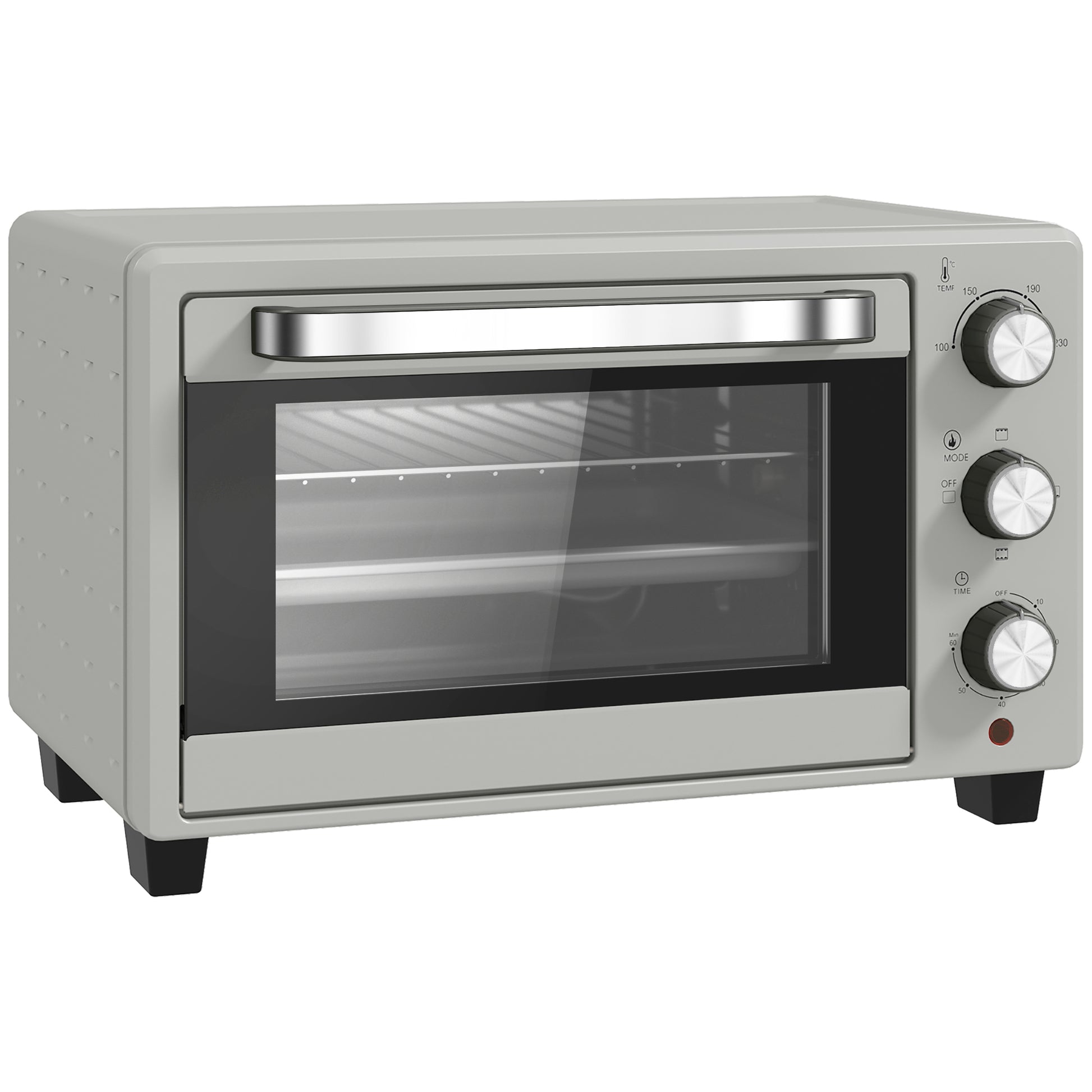 Photo of HOMCOM 21L Mini Countertop Oven, 100°C-230°C Adjustable Temp - Silver Tone in Tone colour on a white background