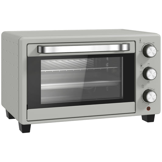 Photo of HOMCOM 21L Mini Countertop Oven, 100°C-230°C Adjustable Temp - Silver Tone in Tone colour on a white background