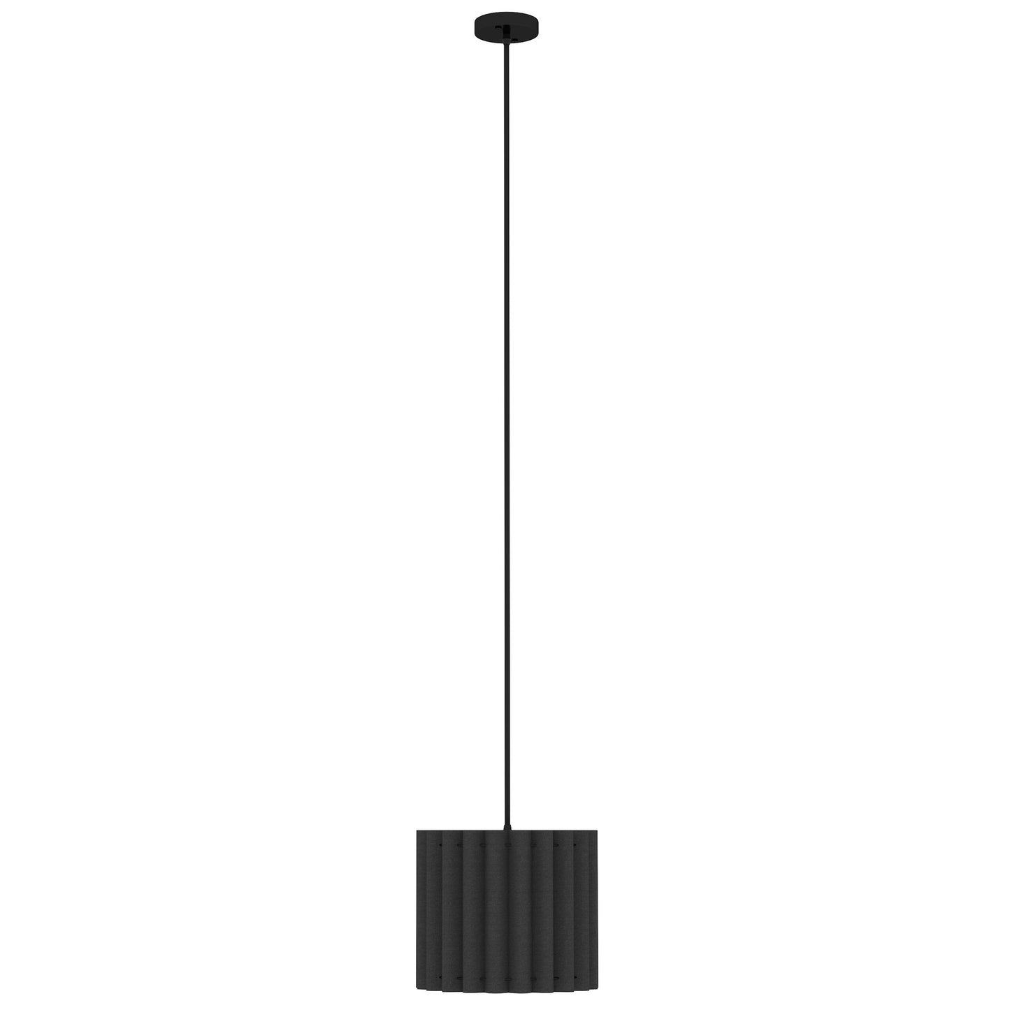 Photo of HOMCOM Linen Pendant Light, Bedside Ceiling Lamps with E27 Bulb, Modern Hanging Lights for Living Room, Bedroom, Kitchen, Hallway, Black in Black colour on a white background