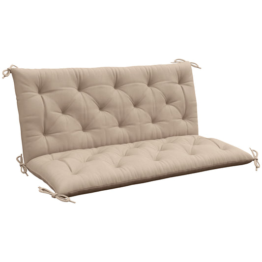 Photo of Outsunny Garden Bench Cushion, 2 Seater Swing Chair Cushion, Seat Pad with Ties for Indoor and Outdoor Use, 110 x 120 cm in cm colour on a white background