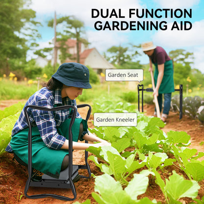Outsunny garden kneeler seat used as a low gardening seat and kneeling support