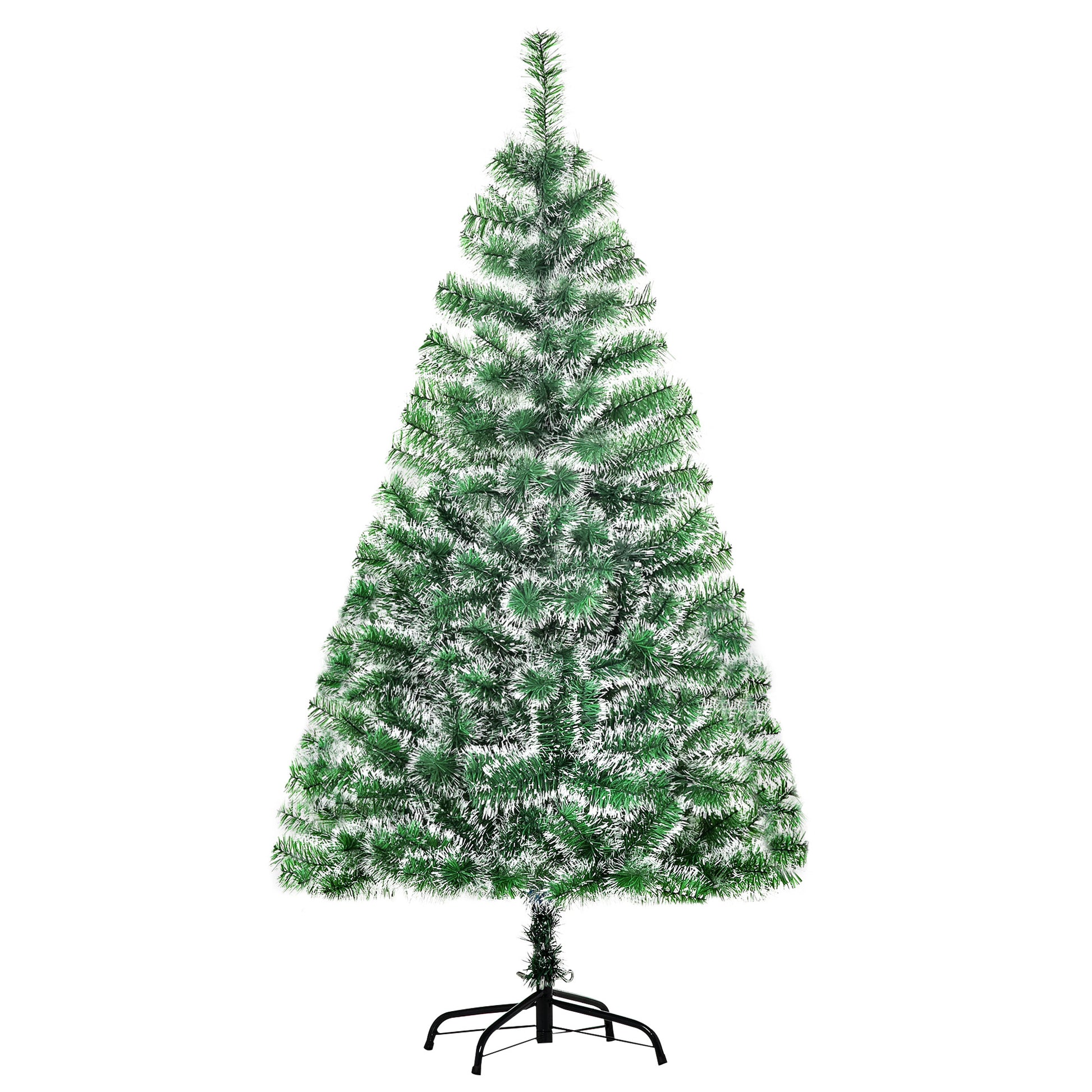 Photo of HOMCOM 5FT Indoor Christmas Tree Artificial Decoration Xmas Gift with Metal Stand Branch Tips in Tips colour on a white background