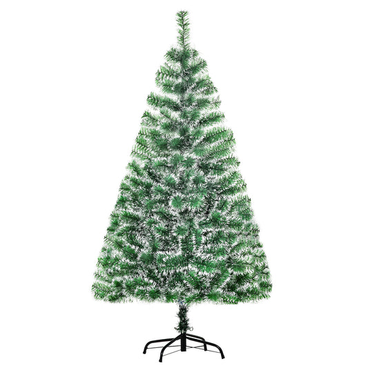 Photo of HOMCOM 5FT Indoor Christmas Tree Artificial Decoration Xmas Gift with Metal Stand Branch Tips in Tips colour on a white background
