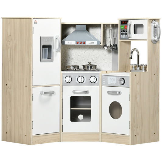 Photo of HOMCOM Kids Kitchen Playset, with Accessories, Storage Space in Space colour on a white background