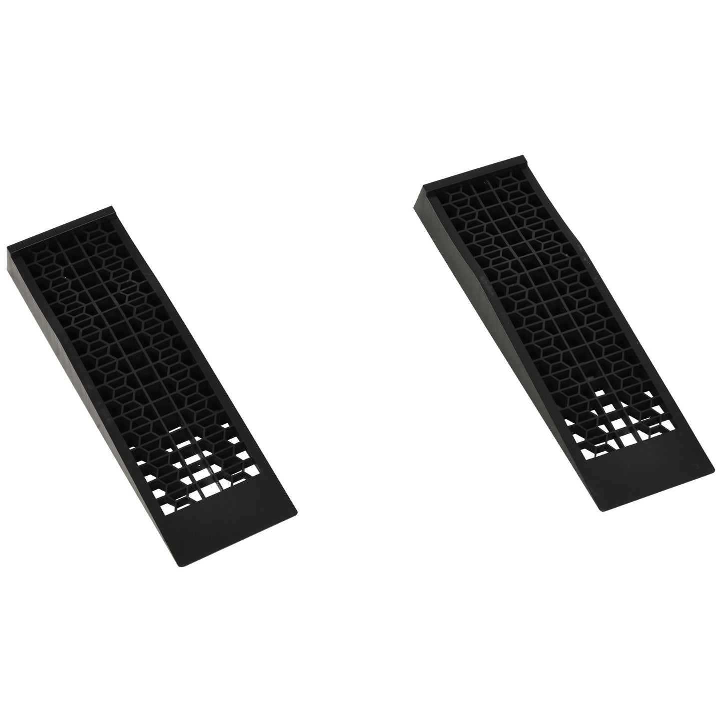 Photo of HOMCOM 2PCS Car Ramps, 3 Ton Low Entrance Plastic Curb Ramps with Anti-Slip Surface, Car Lift for Garage Workshop Cars SUVs Small Vans in Vans colour on a white background