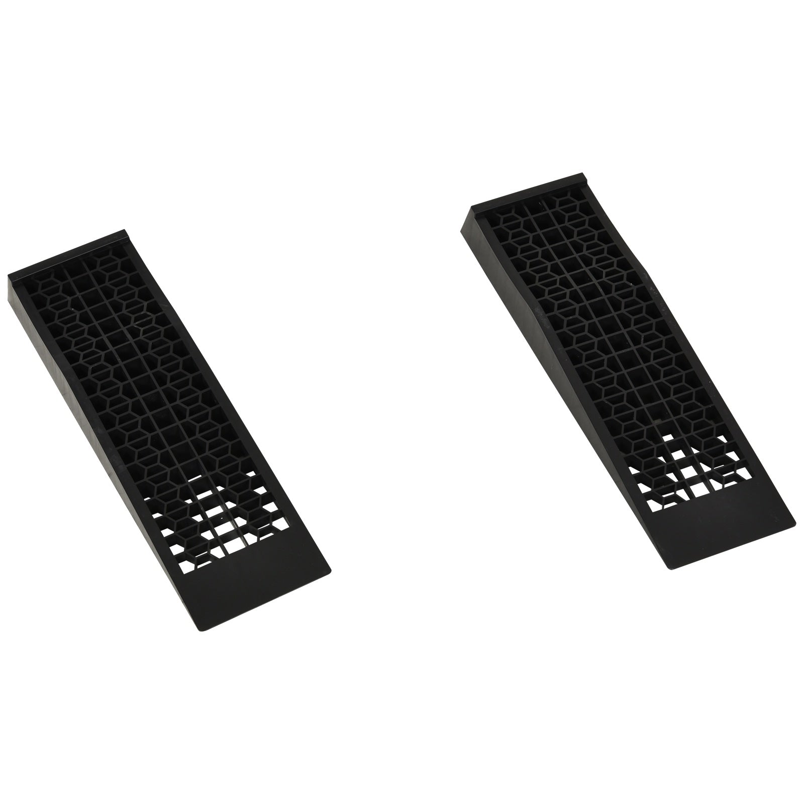 Photo of HOMCOM 2PCS Car Ramps, 3 Ton Low Entrance Plastic Curb Ramps with Anti-Slip Surface, Car Lift for Garage Workshop Cars SUVs Small Vans in Vans colour on a white background