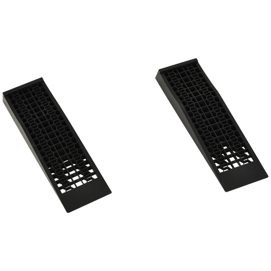 Photo of HOMCOM 2PCS Car Ramps, 3 Ton Low Entrance Plastic Curb Ramps with Anti-Slip Surface, Car Lift for Garage Workshop Cars SUVs Small Vans in Vans colour on a white background