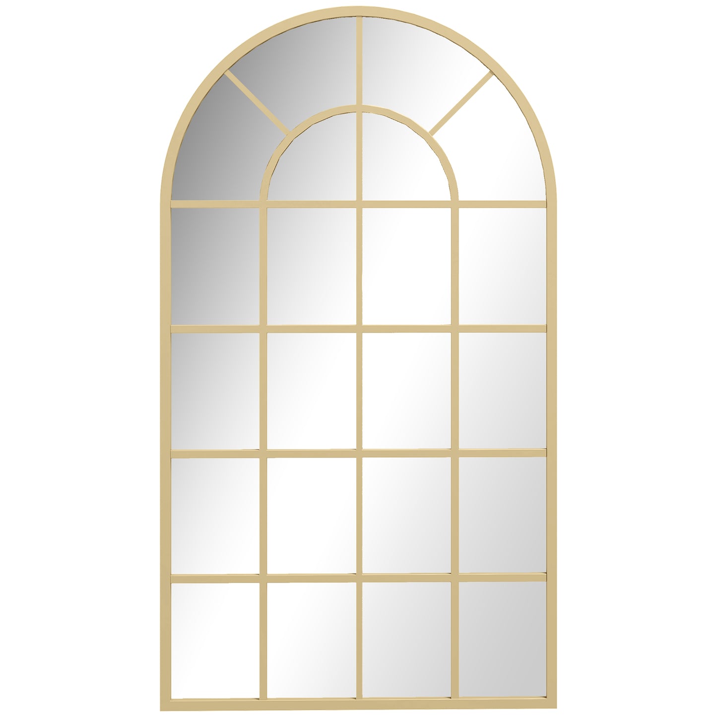 Photo of HOMCOM 110 x 65 cm Arched Decorative Wall Mirror for Bedroom Living Room, Modern Window Bathroom Mirror for Home Decor in Decor colour on a white background