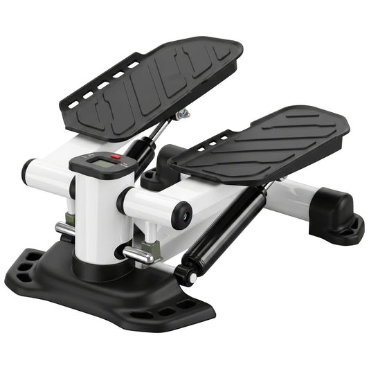 Photo of HOMCOM Portable Mini Stepper with LCD Display for Home Gym Office Exercise Workout, Black in Black colour on a white background