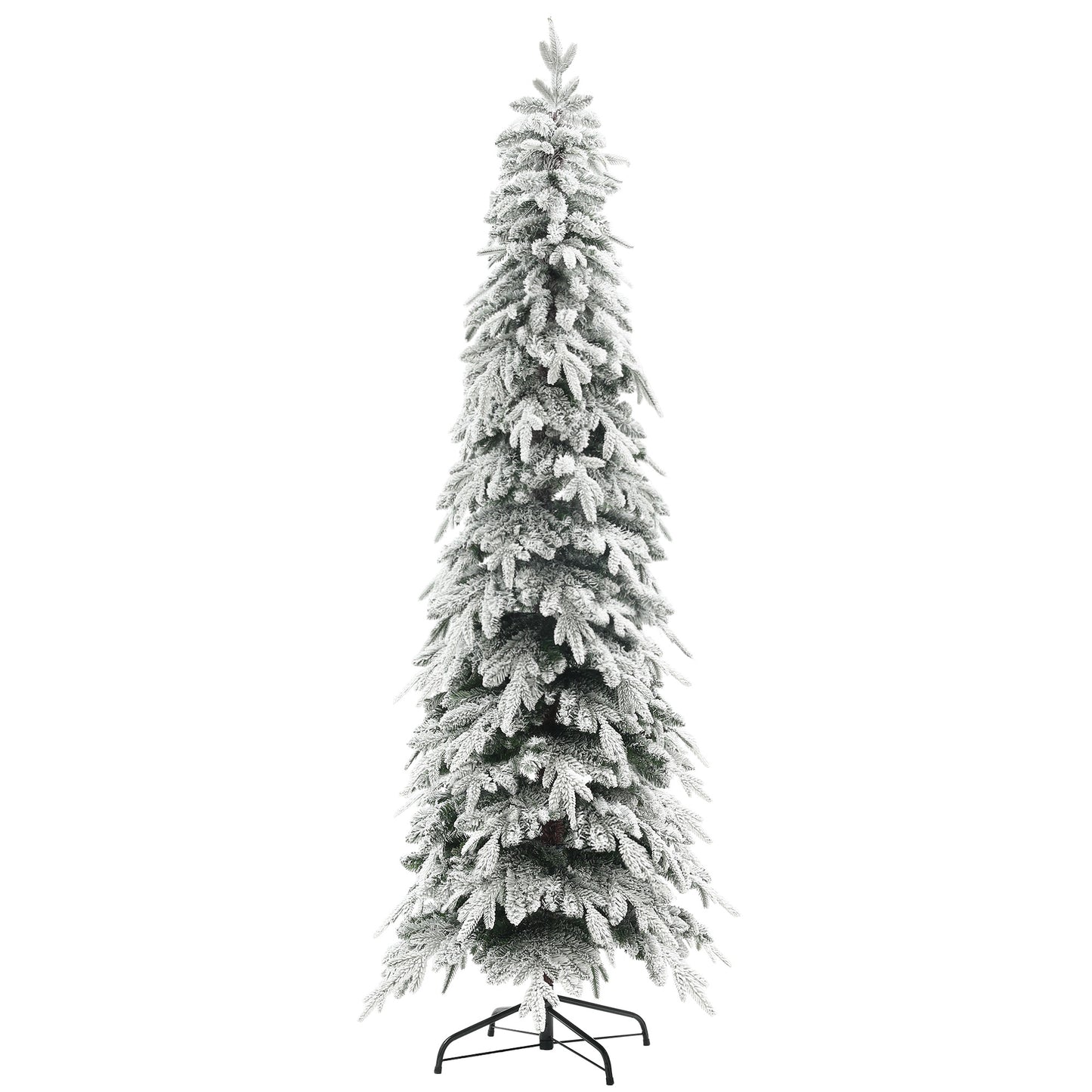 Photo of HOMCOM 7ft Snow-Covered Unlit Artificial Christmas Tree in Tree colour on a white background