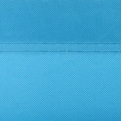 Close-up of the lounger’s blue woven fabric.