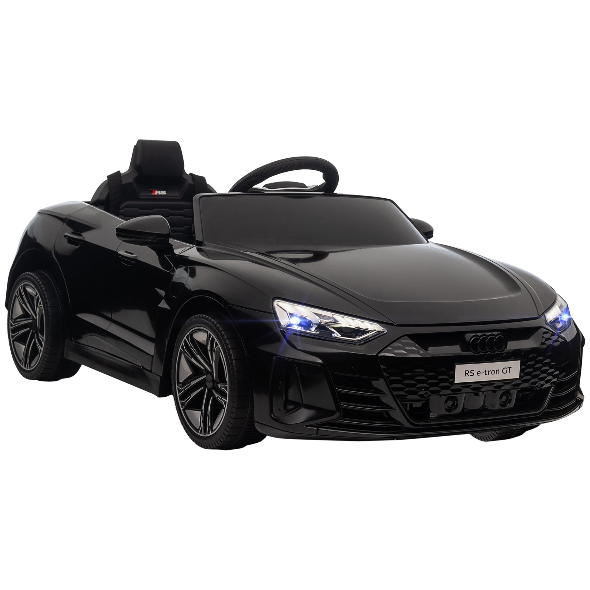 Photo of HOMCOM Audi Licensed 12V Kids Electric Ride-On, with Remote Control, Suspension System, Lights, Music, Motor - Black in Black colour on a white background