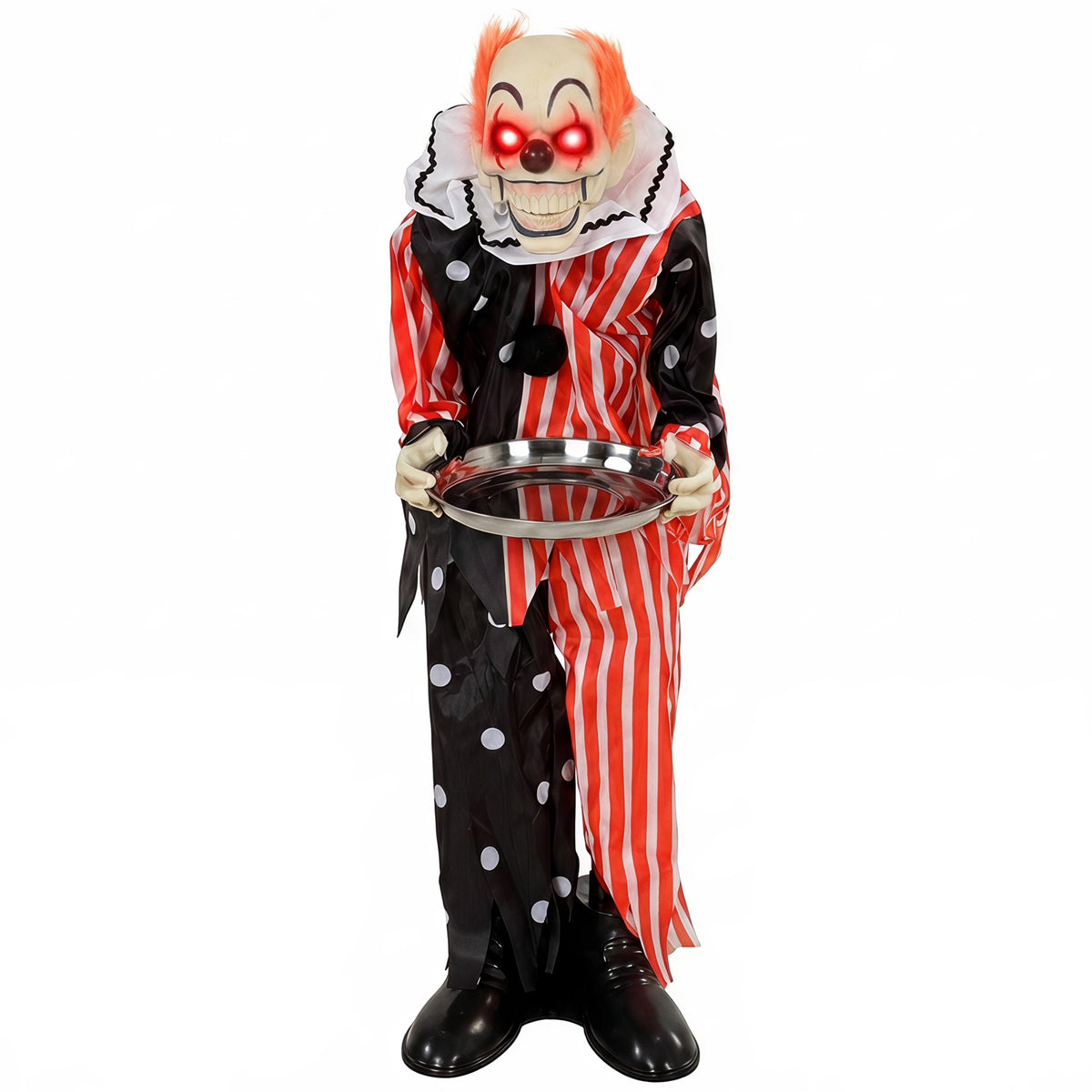 Photo of HOMCOM Animated Clown Halloween Decoration, Scary Halloween Animatronics Decor with Sound Touch Activated in Activated colour on a white background
