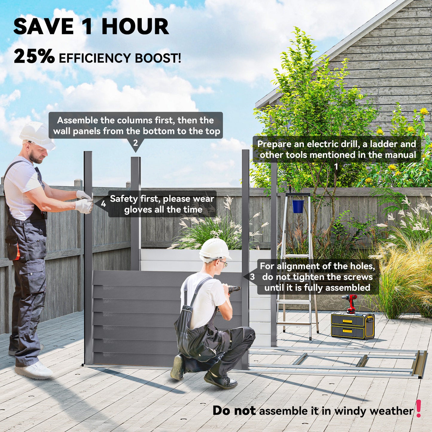 Outsunny 5 x 9ft Galvanised Metal Garden Shed with Foundation Kit, Outdoor Lean-to Shed, Tool Storage House for Garden, Grey