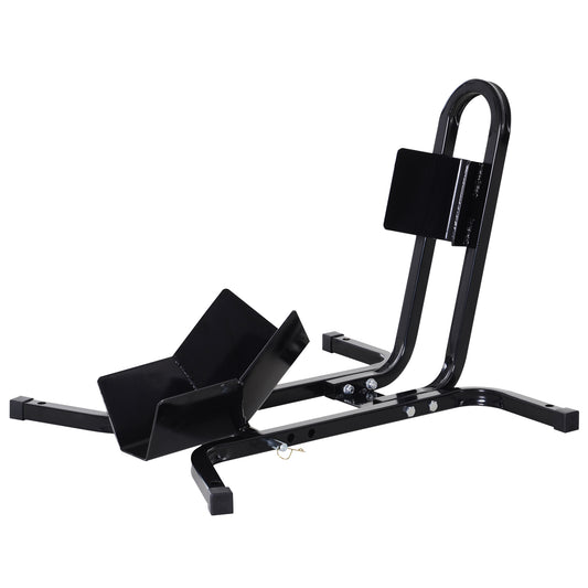 Photo of HOMCOM Metal Motorcycle Motorbike Wheel Chock Locking Stand System 17", 19", 21"/43, 48, 51 cm Front Wheels Steel Adjustable Fixing Tyre Holder Support in Support colour on a white background