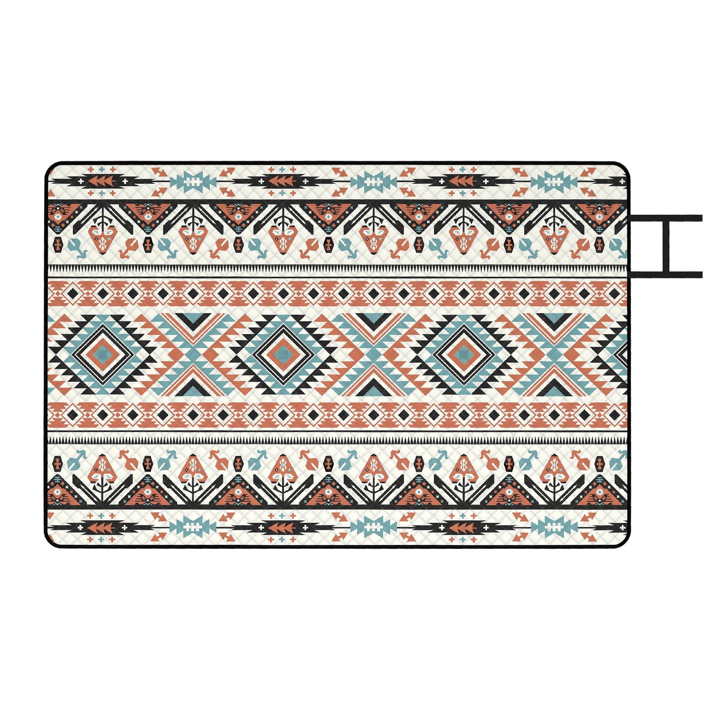 Photo of Outsunny Picnic Blanket, 300x200CM Large Beach Blanket Outdoor Picnic Mat with Integrated Strap for Camping, Mix-Colour in Mix-Colour colour on a white background