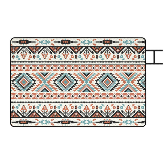 Photo of Outsunny Picnic Blanket, 300x200CM Large Beach Blanket Outdoor Picnic Mat with Integrated Strap for Camping, Mix-Colour in Mix-Colour colour on a white background
