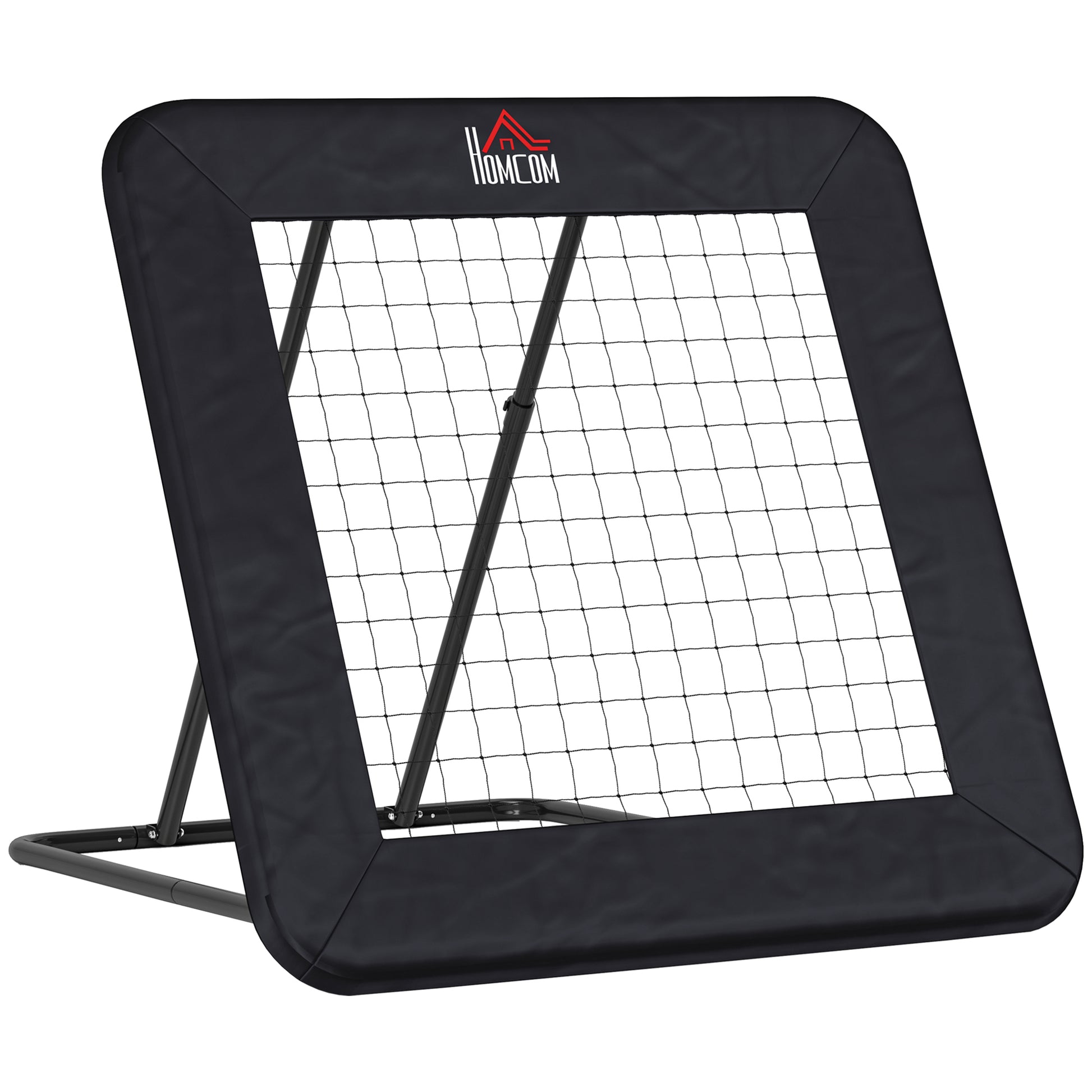 Photo of HOMCOM Football Training Net Target Goal, with Adjustable Angles - Black in Black colour on a white background