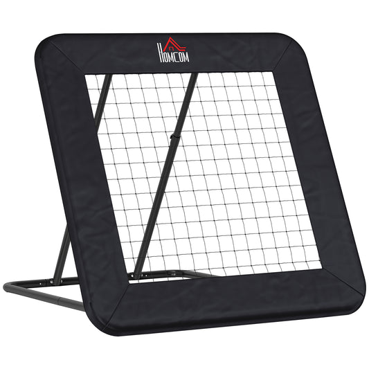 Photo of HOMCOM Football Training Net Target Goal, with Adjustable Angles - Black in Black colour on a white background