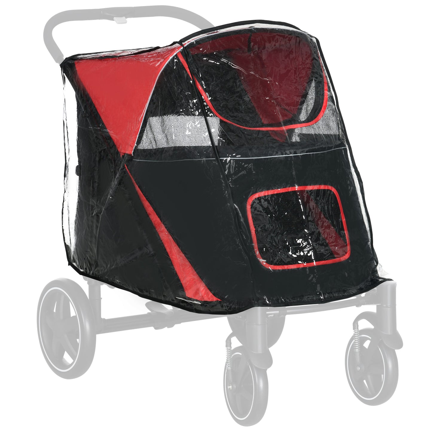 Photo of PawHut Rain Cover for Dog Pram, Stroller Buggy with Rear Entry in Entry colour on a white background