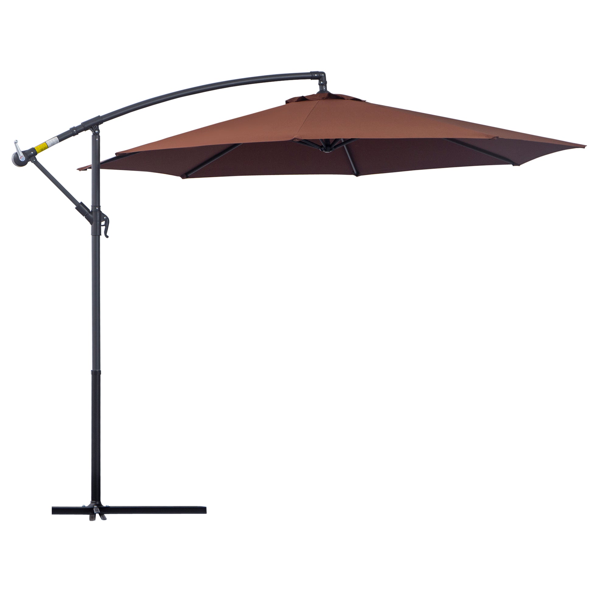 Photo of Outsunny Φ3m Hanging Umbrella Parasol-Coffee in Parasol-Coffee colour on a white background