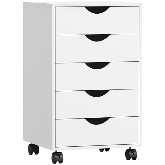Photo of HOMCOM Five-Drawer Filing Cabinet - White in White colour on a white background