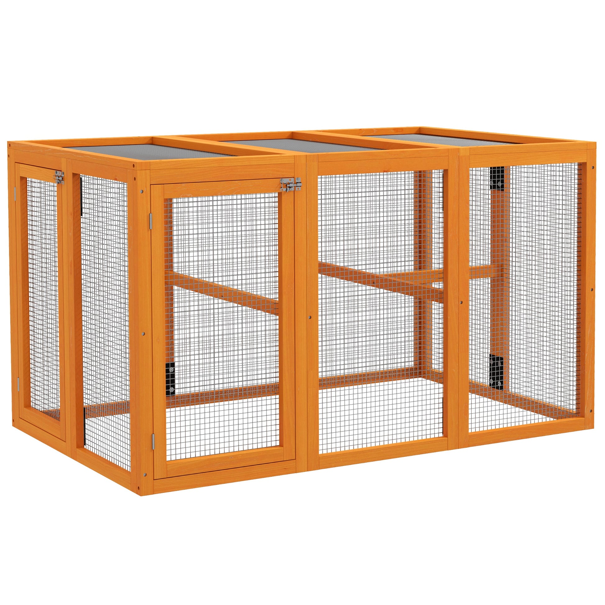 Photo of PawHut Wooden Chicken Coop with Combinable Design, for 1-3 Chickens in Chickens colour on a white background