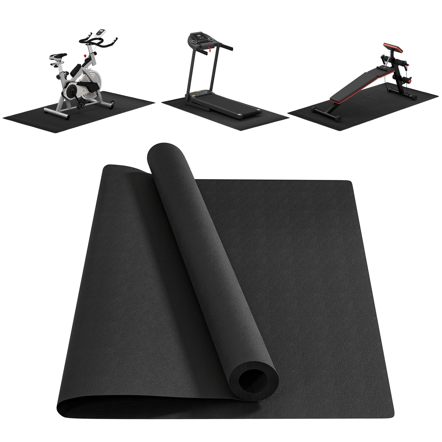 Photo of HOMCOM Multi-purpose Exercise Equipment Mat Non-slip Floor Protector Gym Fitness Training Workout Mat, 200 x 100cm in 100cm colour on a white background