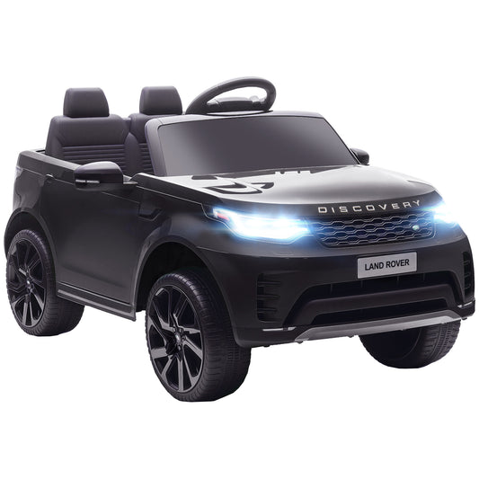 Photo of AIYAPLAY Land Rover Discovery Licensed 12V Kids Electric Car with Remote, 4 Wheel Suspension, Slow Start, Lights, Music, Black in Black colour on a white background