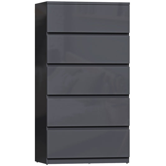 Photo of HOMCOM Chest of Drawers, 5-Drawer Storage Cabinets, Modern Dresser, Storage Drawer Unit for Bedroom in Bedroom colour on a white background
